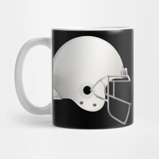 Original Football Helmet In White Color Mug